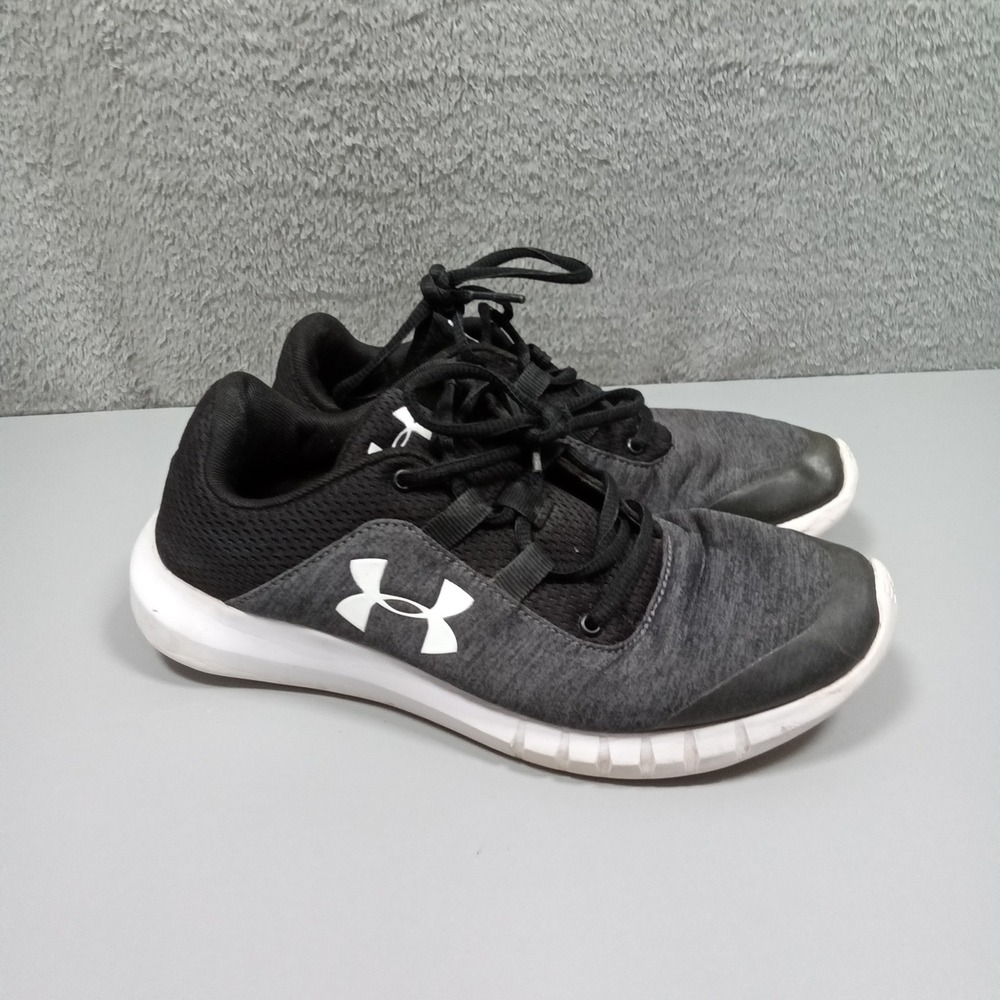 Under Armour Micro G Pursuit Womens Running Shoes Black Grey 3019861-001 Size 7